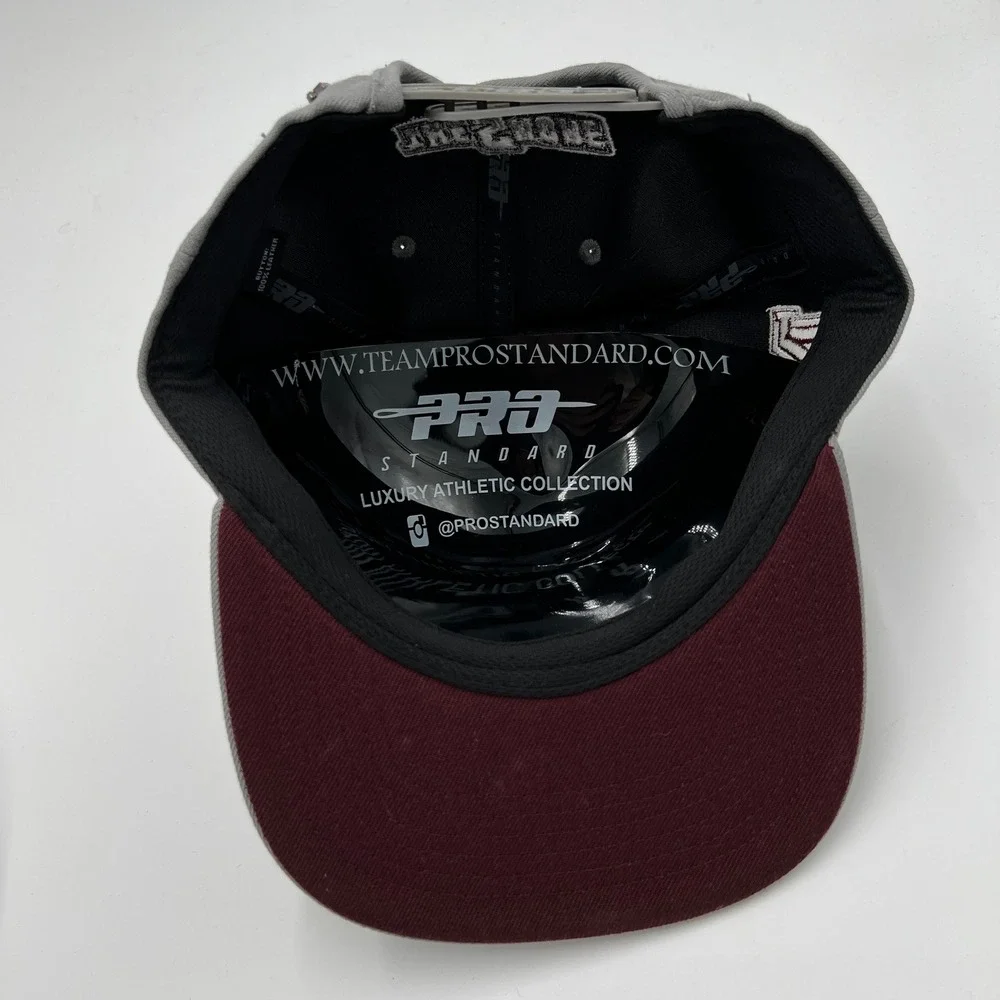 Pro Standard Maryland Eastern Shore Hawks Snapback Hat Gray Maroon Wool NEW